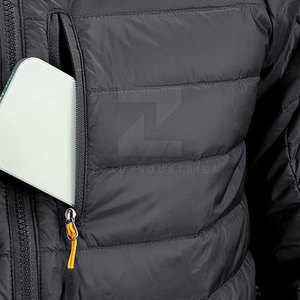 Veste d'hiver matelassée pour homme à contraste de couleurs au design unique avec logo à l'avant Couleurs personnalisées respirantes et écologiques - Product Image 4