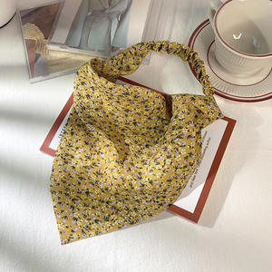 Nueva bufanda triangular transfronteriza Pañuelo <span class=keywords><strong>de</strong></span> borde ancho Bufanda cuadrada floral para mujer <span class=keywords><strong>Diadema</strong></span> elástica para <span class=keywords><strong>diadema</strong></span> - Product Image 6