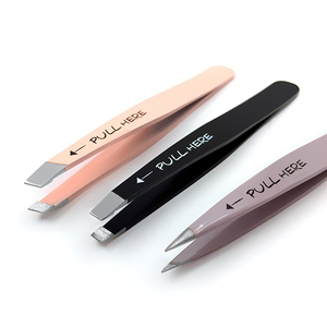 Pinzas para Cejas de Acero Inoxidable con Punta Inclinada de Alta Calidad - Personalizables para Cuidado Personal al por Mayor - Product Image 4