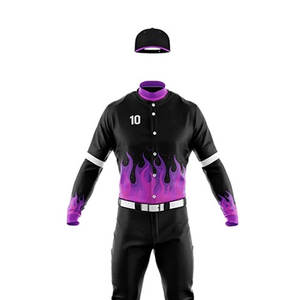 Vente en gros de meilleure qualité nouveau design d'uniforme de baseball pour hommes vêtements de sport style taille adulte uniforme de baseball pour hommes pour vêtements d'entraînement - Product Image 4