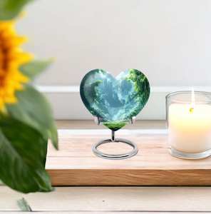 Decorative Heart Urn <b>for</b> Human <b>Ashes</b> Modern Keepsake Urn Funeral and Burial Keepsake Adult Urn <b>Ashes</b> <b>for</b> Male and Female - Product Image 5