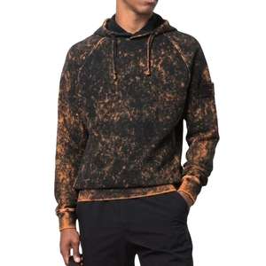 2025 Vintage Stone Acid Wash Winter Men's 100% Cotton High Quality Embroidered Logo <b>Thermal</b> <b>Hoodie</b> - Product Image 1