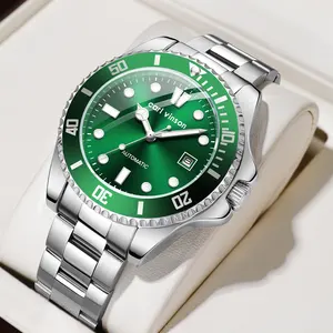 Top Brand Mechanical Watch Classic Luxury Men Auto Date Watch Stainless Steel Strap Waterproof Wrist Watch