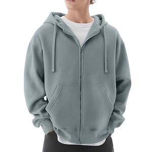 Sweats à capuche de mode de haute qualité Logo personnalisé 2025 prix usine sur mesure vente chaude couleur unie hommes pas cher prix sweats à capuche fermeture éclair - Product Image 3