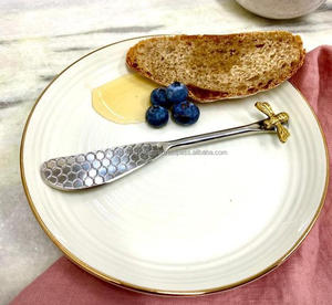 Elegant Brass and Stainless Steel Bee Handle Food <b>Safe</b> Sleek and Modern <b>Knife</b> Fine Dining Essential - Product Image 3