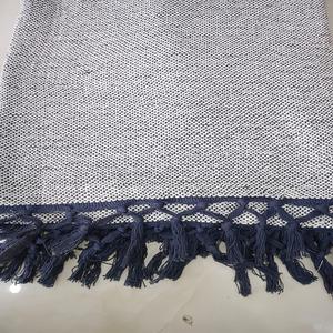 Jeté en coton tissé écologique de style moderne motif teint en fil avec franges pour la décoration intérieure sur canapé et canapé - Product Image 3