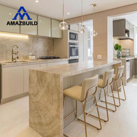Meubles de cuisine AMAZBUILD de haute qualité, armoires sous-évier en bois MDF laqué, écologiques, ignifuges, pour villa