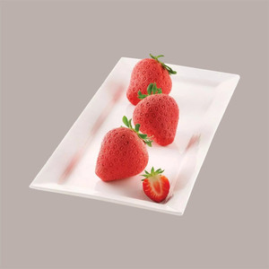 Moule en silicone réaliste fraise et crème Dm 59mm x 61mm, outil à dessert, lavage à la main uniquement - Product Image 1