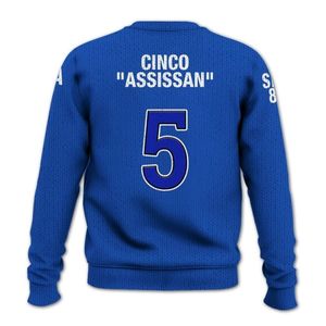 Phi Beta Sigma maglia acrilica 1914 blu bianco ciniglia lettere greche Sigma Beta fraternità abbigliamento maglione - Product Image 4