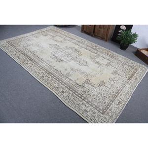 พรมตุรกีวินเทจขนาด 5.8x9.6 ฟุต พรมขนาดใหญ่ พรมลายพรางสีขาว - Product Image 4