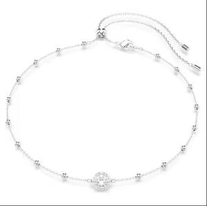 Collar con colgante versátil Cristales de corte redondo de doble cara Joyería de cadena ajustable de plata para colecciones de mujeres - Product Image 1