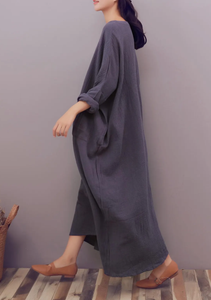 เดรสแม็กซี่แขนยาวมีจีบสำหรับผู้หญิงชุดเดรสยาวพิมพ์ลายดอกไม้มีเอกลักษณ์สไตล์แฟชั่นฤดูใบไม้ผลิฤดูร้อน - Product Image 2