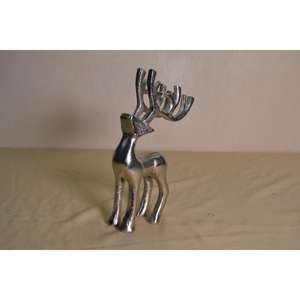 รูปปั้นกวางเรนเดียร์สีเงินพร้อมเขากวางวัตถุกวางเรนเดียร์แบบอิสระสำหรับวันหยุดคริสต์มาส - Product Image 5