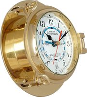 Montre de poche vintage en laiton à quartz, design Art Déco, géométrique abstrait, fonctionnement silencieux, facile à lire, décoration nautique pour la maison