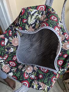 Fabricant et grossiste de sacs de sport matelassés personnalisés Floral Weekender avec broderie Fashion Style Canvas Fermeture à glissière - Product Image 5