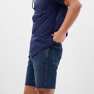 Short en jean d'été pour hommes Dernier design Gris couleur délavé Short en jean coupe ample pour hommes Vente en gros de shorts à vendre - Product Image 2
