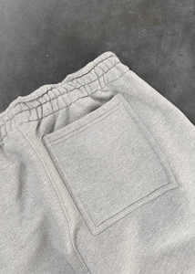 Pantalon de jogging ample et large en molleton gris 340 GSM pour homme, style streetwear, avec logo imprimé - Product Image 3