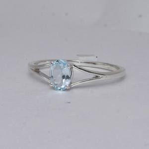 ขายส่ง925เงินสเตอร์ลิงสไตล์โบฮีเมียนแหวนแฟชั่น unisex รูปไข่ธรรมชาติตัดสีฟ้าพลอยบุษราคัมเครื่องประดับจำนวนมาก - Product Image 3