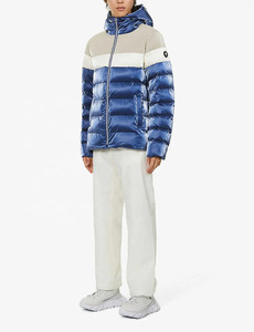 Chaqueta acolchada con capucha y cuello levantado de invierno para hombre, transpirable, a prueba de viento, ecológica, de alta calidad, multicolor, con aislamiento cálido - Product Image 4