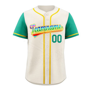 Jersey de béisbol para hombre de Color sólido fabricado Sublimación Impreso Adultos Equipo de béisbol Jersey Plus Uniformes - Product Image 5