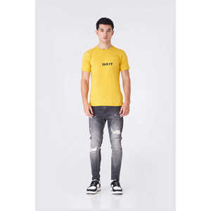 T-shirt ample 100% coton pour homme Mustard Gym pour des entraînements audacieux - Product Image 4