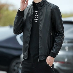 Venta al por mayor de chaqueta de cuero de los hombres de tamaño EE.UU. con capucha extraíble abrigo de terciopelo de invierno y motocicleta PU Faux Plus chaqueta - Product Image 6