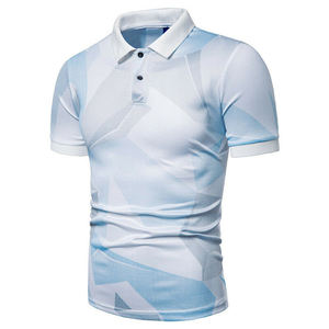 Camiseta elástica transpirable y cómoda de alta calidad para hombre, logotipo personalizable, sublimación de Color, Media manga de talla grande - Product Image 3