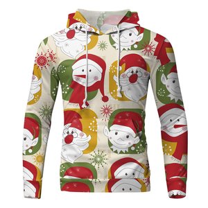 Sudadera con capucha con estilo de hombre de alta calidad personalizada invierno Impresión digital completa sublimada patrón 3D tela todo estampado nuevo diseño - Product Image 5