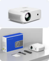 Projecteur VIVIBRIGHT F10, qualité 1080P, objectif à mise au point manuelle, design portable avec prise en charge jusqu'à 4K