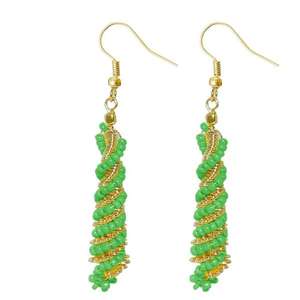 Boucles d'oreilles fines pendantes Urthn Green Dangler-1309023I plaqué or - Product Image 1