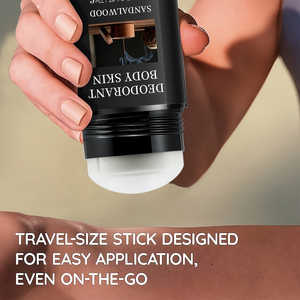 Desodorante corporal en barra con aroma a sándalo para hombre, 75g/2,6 oz, fragancia ligera de larga duración, eliminador de olores, crema antitranspirante, 1 ud. - Product Image 3