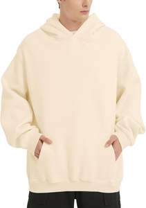 Unisex Oversized Pullover Sweatshirt Custom Winter <b>Fleece</b> <b>Hoodie</b> with Drop Shoulder Plain Dyed Cotton Streetwear for <b>Men</b> Women - Product Image 6