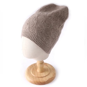 Unisex Autumn Winter Beanie Hat <b>100</b>% <b>Acrylic</b> Custom Embroidered Logo Solid Colors jacquard - Product Image 2