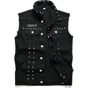 Chaleco Vaquero Transpirable y Ecológico para Hombre, Ropa de Abrigo de Otoño, Estilo Casual, Servicio OEM, Venta al por Mayor Personalizada, Ropa Urbana - Product Image 1