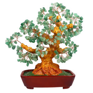 Ornement décoratif en pierre naturelle Crystal Tree - Quartz rose, améthyste, aventurine verte, options multi-pierres - Product Image 2