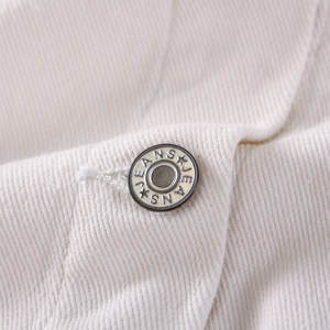 Oversized White <b>Jeans</b> Jacket With Pearls for Women Fashion Wear Casual Turn Down Collar Long Sleeve Winter Spring <b>Jean</b> Jacket - Product Image 6