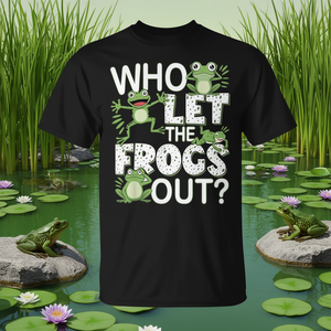 Per chi ha liberato le rane? T-Shirt per Amanti degli Anfibi e Proprietari di Rane per Promozioni - Product Image 4