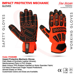 Guantes industriales antiimpacto de seguridad en cuero sintético (Amara) Guantes mecánicos de impacto TPR con máxima protección para hombres - Product Image 6