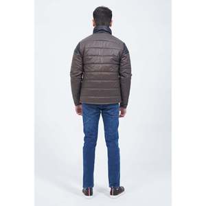 Mens ACHILLE Puffer Parka Winter <b>Jacket</b> Hooded with Zipper Closure Waterproof Decorated Print Polyester Cotton Filling Material - Product Image 3