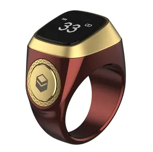 Tasbih Wholesale Muslim Islamic Gift Electronic Digital Azan Alarm Clock Prayer Qibla Finger Smart Ring