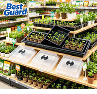 Bandeja de siembra de PET reciclable y duradera, personalizada, para cultivo de plantas en invernadero, con tecnología de termoformado al vacío.