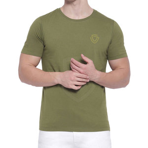 Camiseta de Verano de Alta Calidad 100% Algodón, Tejido de Punto Cómodo, Transpirable, de Secado Rápido, Servicio OEM, Camisetas Frontales para Hombre - Product Image 1