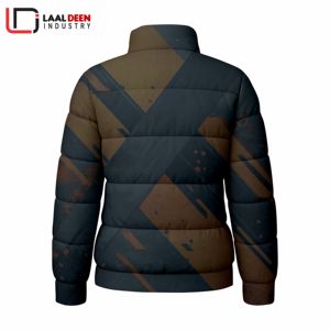 Veste matelassée à coupe étroite et au design élégant pour hommes OEM Manteau à bulles résistant à l'eau et coupe-vent pour l'extérieur Fermeture à glissière - Product Image 4