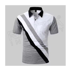 Camiseta Polo de Verano para Hombre, Transpirable, de Algodón, Estilo Urbano, Manga Corta, Color de Contraste, Bordado Estampado - Product Image 3
