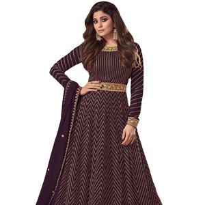 ชุดสูทผ้าจอร์เจียแบบหนาสำหรับผู้หญิงมาใหม่พร้อมด้วยผ้าคอตตอนปักลายลูกไม้แบบกึ่งเย็บ - Product Image 1