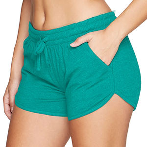 Pantalones cortos de gimnasio con logotipo personalizado para mujer, pantalones cortos de algodón, pantalones cortos informales de alta calidad para mujer - Product Image 3