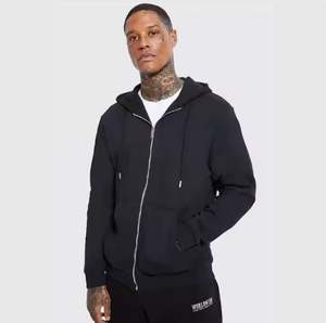 เสื้อมีฮู้ดซิปสำหรับผู้ชายผ้าฝ้ายแบบซิปเต็มผู้ผลิต OEM ตามสั่ง - Product Image 3