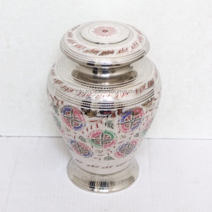 โกศแกะสลักทองเหลืองที่สวยงามงานศิลปะโลหะตามสั่งสำหรับเก็บขี้เถ้าสำหรับผู้ใหญ่วิธีการพิมพ์พิเศษ - Product Image 3