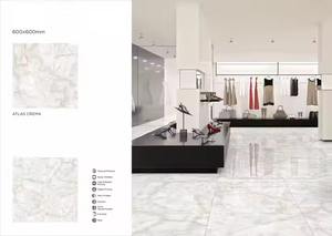 Vistaar 2x2กระเบื้องเซรามิคลายครามพื้นและผนัง600x600แอตแลทิสสีเบจ60x60 gvt 24x24 - Product Image 2