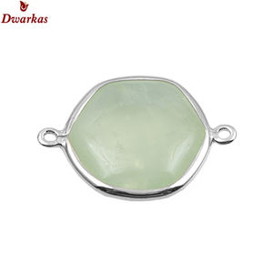 Prehnite Gemstone DIY Charme Pendentif À La Main En Argent Sterling 925 Style Classique Lunette Réglage pour Femmes et Enfants Bijoux - Product Image 1